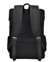 Sac à dos pour ordinateur portable en PU imperméable de grande capacité pour hommes, couverture durable, fermeture par boucle, fonction USB pour les voyages scolaires quotidiens, les affaires.