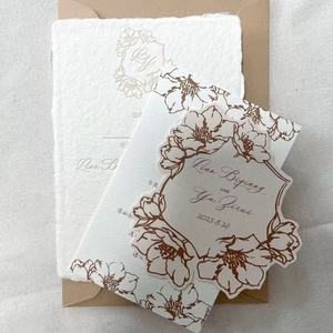 Biglietti d'Auguri di Lusso Personalizzati con Stampa Tipografica, Inviti Matrimoniali con Buste - Carta Speciale - Product Image 4