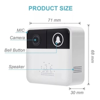 Sonnette intelligente sans fil WiFi avec caméra APP Surveillance à distance Super Mini visionneuse de sonnette vidéo numérique