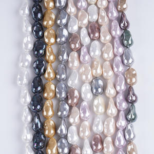 Perlas de Concha de Color Mixto de 10-18 mm con Orificio Recto Estilo Barroco, Suministro Directo del Fabricante, Material Semiterminado para Joyería DIY - Product Image 1