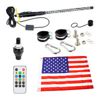 Luz LED Espiral para Mástil de Bandera, 30cm/60cm/90cm, RGB 2 en 1, Luces LED Mágicas para Mástil de Bandera, Iluminación Ambiental, Decoración para Automóvil