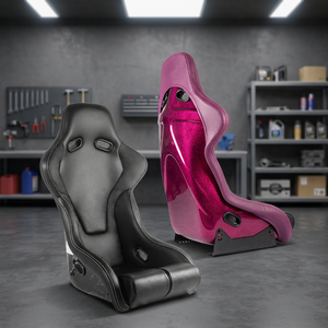 Asiento de Coche Personalizado APEX de Cuero PU con Brillo, Tipo Bucket Completo |   Carcasa Brillante de FRP |   Ajuste Universal |   Fábrica de Malasia - Product Image 1