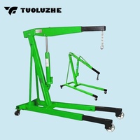 Grue à bras unique multifonctionnelle de style nouveau vert, outil de levage hydraulique mobile, grue d'atelier fixe de 3 tonnes