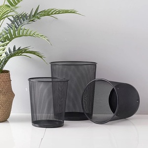 Cubo de Basura Redondo Negro de Oficina Económico de 16 l, el Mejor Cubo de Basura de Malla de 4 Galones para Interiores sin Tapa - Product Image 6