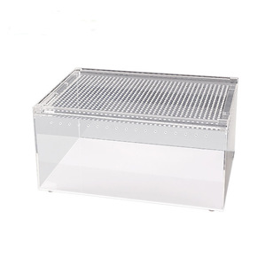 Enceinte empilable pour reptiles Boîte d'élevage en cage pour reptiles en <span class=keywords><strong>plastique</strong></span> acrylique transparent Boîte d'alimentation pour insectes petit reptile pour animaux de compagnie - Product Image 6