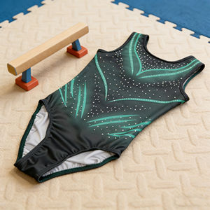 <span class=keywords><strong>Ropa</strong></span> de Gimnasia y Danza para Niñas de Alta Calidad con Pedrería Personalizable, 100% Nailon, Impresión Digital - Product Image 4