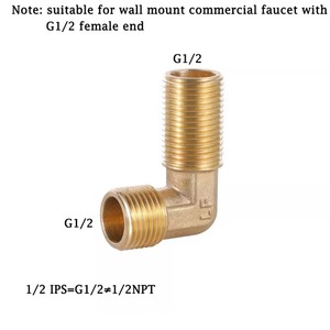 <span class=keywords><strong>2</strong></span> cái <span class=keywords><strong>1</strong></span>/<span class=keywords><strong>2</strong></span> <span class=keywords><strong>IPS</strong></span> G1/<span class=keywords><strong>2</strong></span> Angled khuỷu tay khớp thương mại vòi 90 độ khuỷu tay khớp nóng và lạnh vòi nước đầu vào khuỷu tay nối - Product Image 2