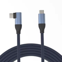 Câble d'extension USB 3.0 3.1 3.2 Type-C (Tipo C) mâle-femelle à angle droit avec verrouillage par vis pour casque VR personnalisé, charge rapide