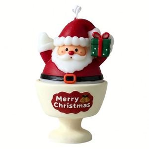 Christmas Scented Soy <b>Wax</b> <b>Candle</b> Cute Decorative Ornament Aromatherapy Cup Handmade Environment-Friendly Gift Souvenir Home - Product Image 5