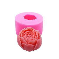 Rosen-Pfingstrosen Chinesische Rosen 6-teilige Umweltfreundliche Hitzebeständige Fondant Polymer Clay Kuchen 3D Multi-Blumen Silikon Kerzenformen