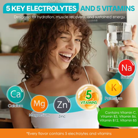 Boisson Électrolytique Hydratante OEM, Boisson Nutritionnelle Électrolytique, 6 Électrolytes Essentiels, Mélange de Poudre Électrolytique en Gros