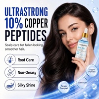 Sérum capillaire au peptide GHK-Cu, peptides de cuivre pour la croissance des cheveux, sérum léger pour le traitement du cuir chevelu, sérum fortifiant les racines, huile capillaire