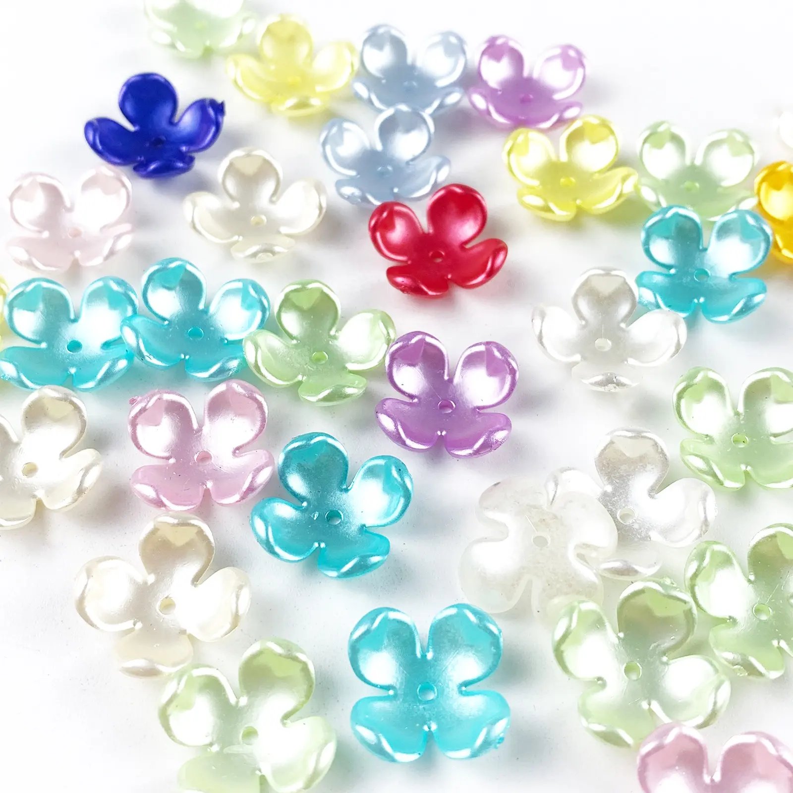 Großhandel Blumen form Imitation ABS Perlen Lose Perlen Künstliche Perlen ABS Perlen Für DIY Schmuck Funds tücke Herstellung