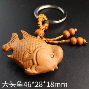 Jujube Wood Carved <b>Keychain</b> Pendant 3D Handcrafted Wooden Key Ring Portable Gift For Men Women Decorative Accessories - Product Image 3