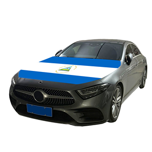 Funda para Capó de Coche con <span class=keywords><strong>Bandera</strong></span> Nacional de Nicaragua, Funda para Motor de Coche con <span class=keywords><strong>Bandera</strong></span>, Venta Directa de Fábrica, Tela de Poliéster - Product Image 1
