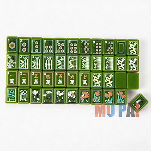 3-Layer Mung Bean Sand American Mahjong Set Hand-Painted Acrylic Tiles in Stock <b>Gambling</b> Table Mahjong Tables - Product Image 3