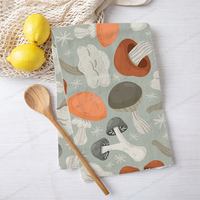 High-quality Digitally Printed Floral Cotton Linen Kitchen Dish Towels Tea Towels Customizable Your Own Designs Eco-Friendly