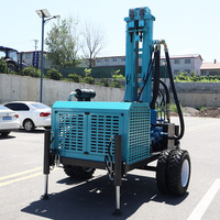Foreuse de puits d'eau agricole SM300 sur roues, type 300m, machine de forage de puits d'eau diesel