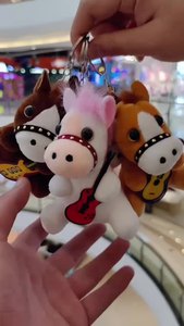 Dibujos animados simulación Animal Pony cobre LED juguete estatuilla colgante caballo muñeca llavero seguro bolsa colgante - Product Image 2