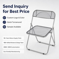Chaise pliante en acier inoxydable pour restaurant, café et bar, usage commercial, fourniture de meubles en gros directement de l'usine