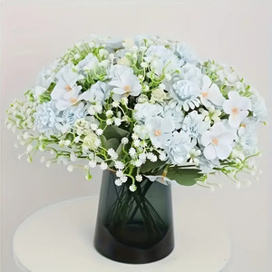 Ramo de Flores Artificiales Xinsheng, 30 cm, Blanco y Verde, Plástico, Decoración para Bodas y Hogar - Product Image 4