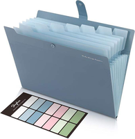 Porte-documents scolaire A4 imperméable à 24 poches en matériau PP avec fermeture élastique pour documents