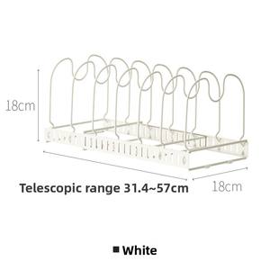 Organisateur de couvercles de casseroles, étagère de rangement de cuisine, acier inoxydable, imperméable, organisation de la maison, un seul niveau, moderne, armoire de cuisine debout - Product Image 5