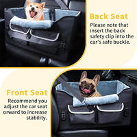 Siège de voiture moderne pour animaux de compagnie, lit de voiture chaud en fausse fourrure, siège de voiture portable pour chien avec ceinture de sécurité, logo personnalisé en stock
