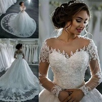 Robe de Mariée Bal de Style Dernier en Dentelle Africaine Blanc Pur Classique pour Femmes 2022