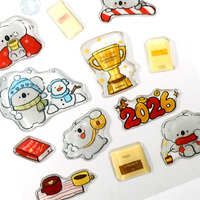 Autocollants en époxy transparents de forme irrégulière personnalisés par le fabricant, autocollants en PVC en époxy cristal, autocollants adhésifs de dessins animés