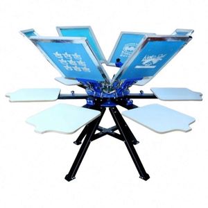 Manual High Efficiency Multi Color Custom Screen Printer Registrion T Shirt Socks Screen Printer Screen Printing Machine - Product Image 1