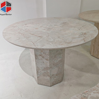 Tables en pierre frittée en forme de fleur pour restaurants et cafés, table sur piédestal, utilisables en toutes saisons