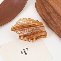 BIZE Nouvelle pince à cheveux en acétate de cellulose en forme de feuille de requin vintage française, pince à cheveux décorative quotidienne pour filles, accessoires pour cheveux