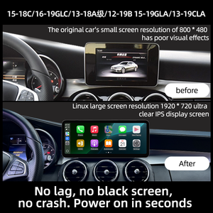 Lettore Multimediale GPS per Auto con Sistema Linux da 12,3 Pollici, Navigazione e Carplay per Mercedes C W205 GLC X253 AB CLA GLA 2013-2019 - Product Image 3
