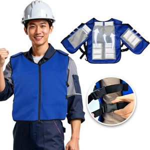 High-quality <b>Ice</b> <b>Pack</b> <b>Bag</b> Summer High Temperature Outdoor Safety Vest Preventing Heat Stroke Reusable Cooling Vest 55x37cm Body - Product Image 2