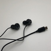 Headset Wired In-Ear Type-C Berkualitas Tinggi dengan Mic dan Kontrol Volume, USB-C AKG Earphone Kompatibel IPX5 untuk Samsung