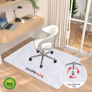 ALLIIFEMATS Non-Slip PVC <b>Chair</b> <b>Mats</b> Fashionable Cushioned Floor Protector Adds Security to Home - Product Image 5