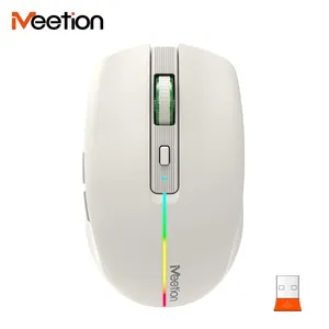Meetion Mouse BMT002 Black Portable Cordless 2.4G Rgb Silent Wireless Mouse for Laptop Computer