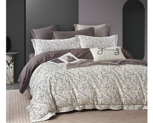 Bộ ga trải giường cotton in họa tiết may chần bông tùy chỉnh, mới, kèm vỏ gối, chất liệu sợi - Product Image 2