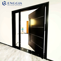 Porte en acier inoxydable, robuste, antivol, sécurité, design moderne en métal, porte pivotante avec serrure intelligente