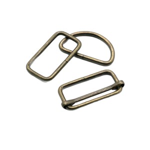 Hebilla de metal en forma de D de bronce antiguo, cuadrada, para accesorios de bolsos, hebillas de metal duraderas y chapadas. - Product Image 4