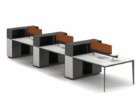 Bureau de travail en bois moderne, écologique, durable et de haute qualité, cloisons en bois, ergonomique, pour 2 à 8 personnes, usage commercial en open space
