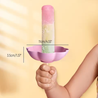 Nouveau support à sucettes glacées créatif, flexible, écologique, en silicone, anti-goutte, support à glaces, plateau à sucettes glacées portable, sucettes glacées à main pour enfants