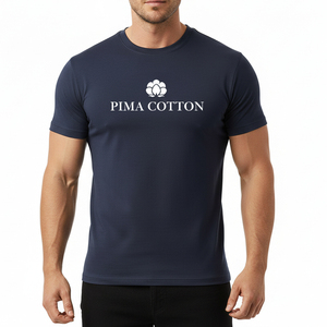 T-shirt in Cotone Pima 60S 210 GSM Taglia EU, Maglietta Personalizzata per Corsa, <span class=keywords><strong>Abbigliamento</strong></span> Fitness <span class=keywords><strong>Uomo</strong></span>, T-shirt Premium in Cotone Pima di Alta Qualità per <span class=keywords><strong>Palestra</strong></span> - Product Image 1