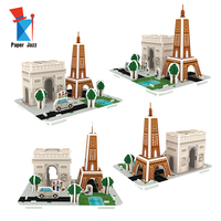Vente en gros de jouets éducatifs créatifs pour enfants, en mousse et papier, puzzle 3D stéréoscopique, modèle à assembler