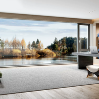 Fenêtre à battant horizontale moderne en alliage d'aluminium avec persienne, moustiquaire en acier inoxydable, double vitrage Low-E insonorisé pour immeubles de grande hauteur
