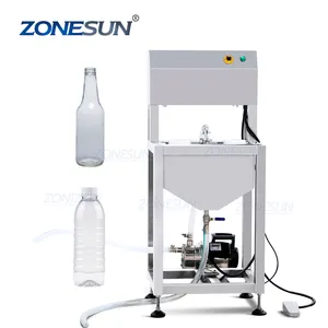 ZONESUN ZS-WB2S semi-otomatis susu minuman anggur mesin cuci botol plastik kaca PET botol bilas mesin pembersih