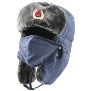 <span class=keywords><strong>Gorro</strong></span> Ruso Soviético de Piel Artificial de Conejo, <span class=keywords><strong>Gorro</strong></span> <span class=keywords><strong>Ushanka</strong></span> para Clima Frío de Invierno para Hombre con Estrella Roja Soviética - Product Image 5