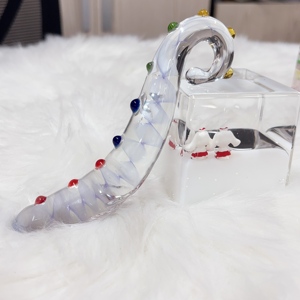 Groothandel Fabriek Oem Transparant Zee Paling Glas <span class=keywords><strong>Dildo</strong></span> Kleurrijke <span class=keywords><strong>Dildo</strong></span> Voor Volwassen Seksleven Plezier - Product Image 5