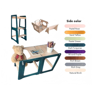Tour d'apprentissage 3-en-1 flexible pour tout-petits, tabouret d'apprentissage pour enfants, tour convertible pour tout-petits, chaise haute Montessori - Product Image 1